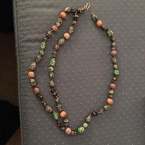 Vintage “Chain” Belt - Carved Colorful Wood Beads